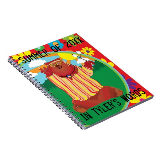 このクールなクマのノートをカスタマイズしよう ノートブック (右側)