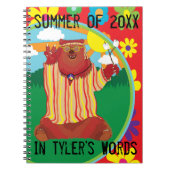 このクールなクマのノートをカスタマイズしよう ノートブック (正面)