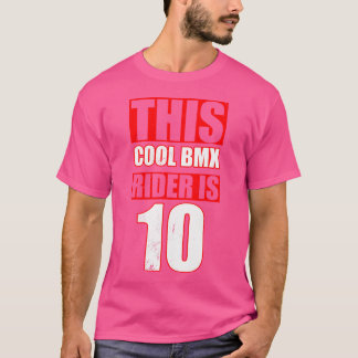 このクールBmxライダーは10自転車おもしろいBmxである Tシャツ