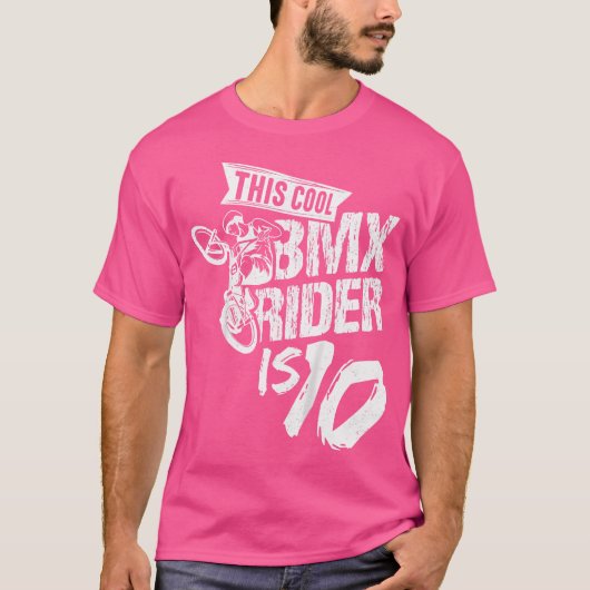 このクールBmxライダーは10 BmxサイクリングバイクMtb Bmx Tシャツ (正面)