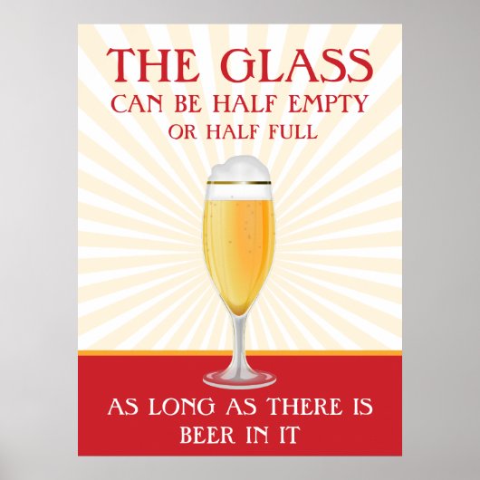 このグラスはハーフフルビールになれる ポスター (正面)