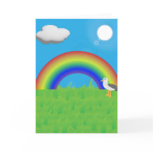 このグリーティングカードには虹をたどった