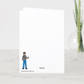 このグリーティングカードには虹をたどった カード (裏面)