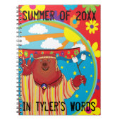 このグルービーなキャンプベアのノートブックをカスタマイズしよう ノートブック (正面)