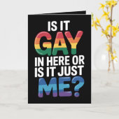 このゲイか私だけおもしろいLGBTQ カード (黄色い花)