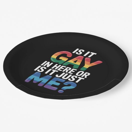 このゲイか私だけおもしろいLGBTQ ペーパープレート (アングル)