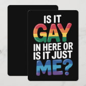 このゲイか私だけおもしろいLGBTQ 招待状 (正面/裏面)