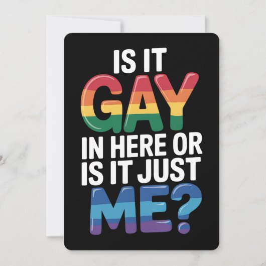 このゲイか私だけおもしろいLGBTQ 招待状 (正面)