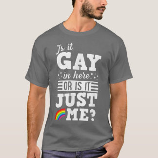 このゲイか私だけ可愛いおもしろいゲイ Tシャツ