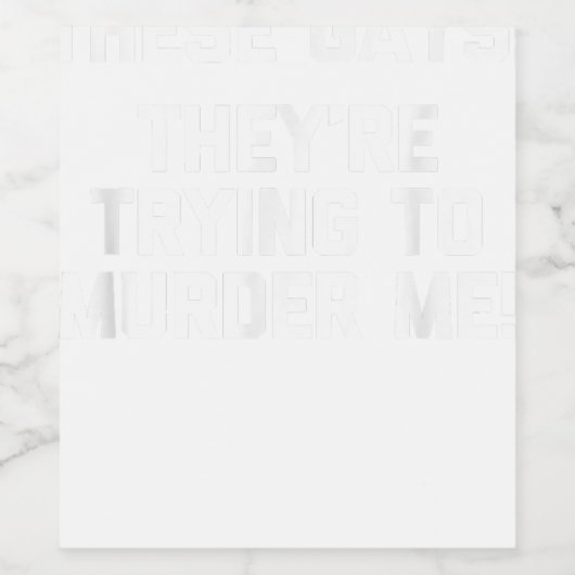 このゲイ!彼らは私を殺そうとしている！-おもしろい L ワインラベル (シングルラベル)