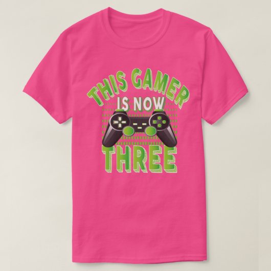 このゲーマーは今3歳の少年ビデオゲームL Tシャツ (デザイン正面)