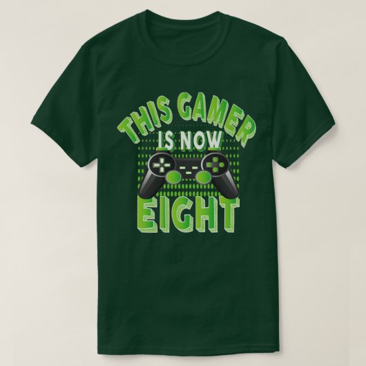 このゲーマーは今8歳の少年ビデオゲームL Tシャツ (デザイン正面)
