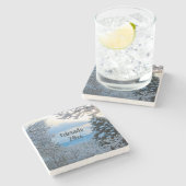 このコロラドのスノーフレークオーナメント ストーンコースター (横)