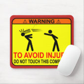 このコンピュータに触れないで下さい マウスパッド (マウス)