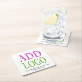 このコースターにあなたのロゴを加えて下さい スクエアペーパーコースター (インサイチュ)
