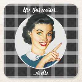 このコースターをさもないと使用して下さい。 格子縞を黒くして下さい スクエアペーパーコースター