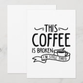 このコーヒーは壊れている サンキューカード (正面/裏面)