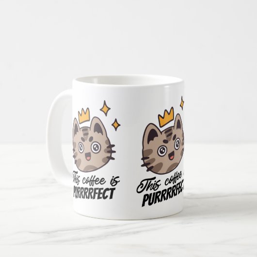 このコーヒーは猫とコーヒー好き コーヒーマグカップ (正面左)