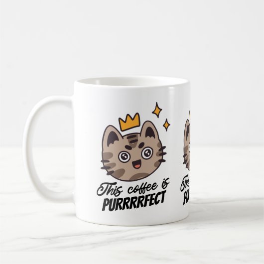 このコーヒーは猫とコーヒー好き コーヒーマグカップ (左)