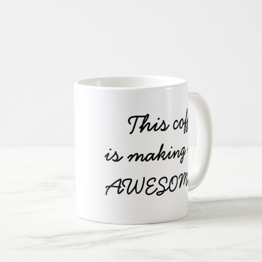 このコーヒーは私に素晴らしくおもしろいなオフィスの冗談をしています コーヒーマグカップ (正面右)