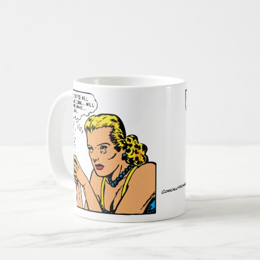 このコーヒーは私を目がさめている保ちます コーヒーマグカップ (正面左)