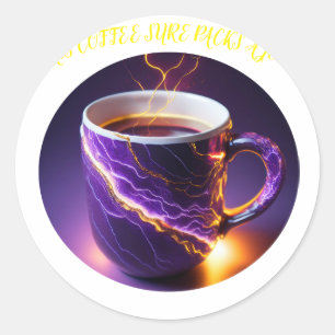 このコーヒーは衝撃を受ける ラウンドシール