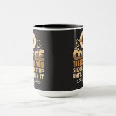 このコーヒーは黙った方が面白いみたい マグカップ (中央)