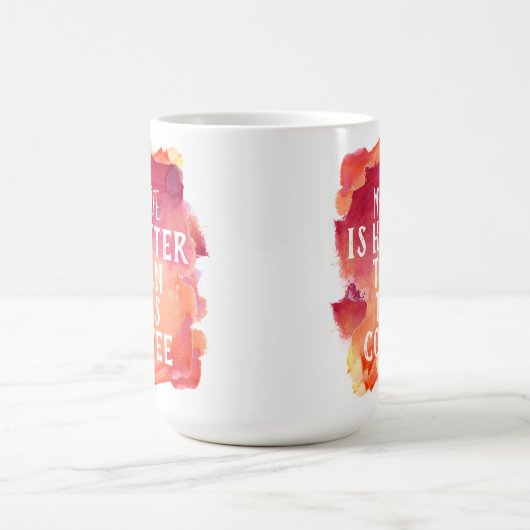 このコーヒー水彩画のトレンディーより熱い妻 コーヒーマグカップ (中央)
