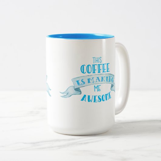 "このコーヒー私に素晴らしい"はマグをしています ツートーンマグカップ (正面右)