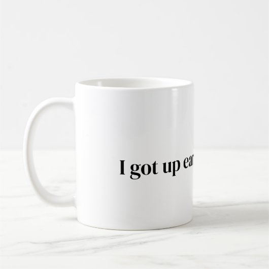 このコ得ーヒーのマグのために早く起きる コーヒーマグカップ (左)