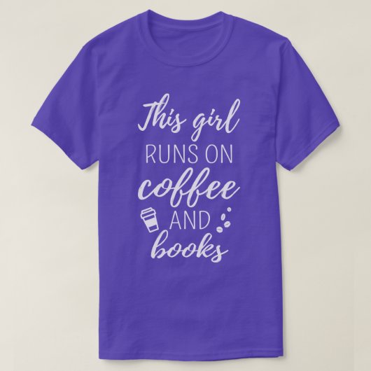 このコ走ーヒーと本の女の子 Tシャツ (デザイン正面)