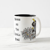 このゴリラ乱闘のバナナ! ツートーンマグカップ (正面右)