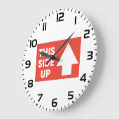 このサイドアップサイン ラージ壁時計 (傾斜)