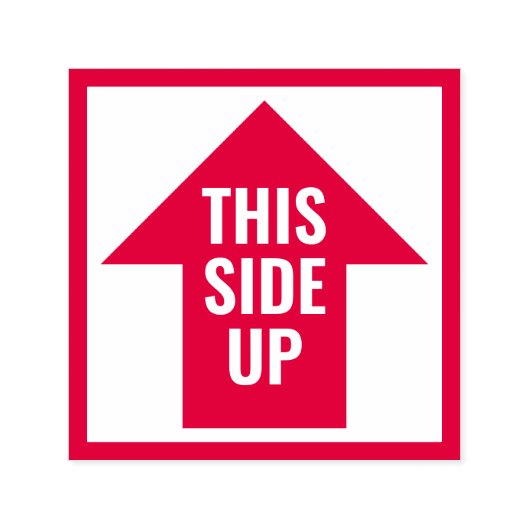 このサイド上向き矢印パッケージは赤で供給 セルフインキングスタンプ (デザイン)