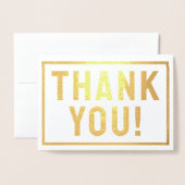このサンキューカードで感謝を表す 箔カード (封筒付き正面)