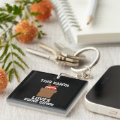 このサンタはクリスマスに行くのが大好おもしろいき キーホルダー (正面右)