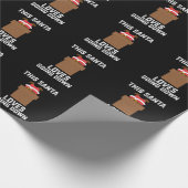 このサンタはクリスマスに行くのが大好おもしろいき ラッピングペーパー (角)