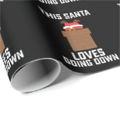 このサンタはクリスマスに行くのが大好おもしろいき ラッピングペーパー (ロールコーナー)