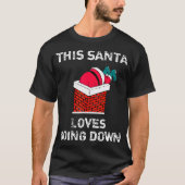 このサンタはクリスマスに行くのが大好おもしろいき Tシャツ (正面)