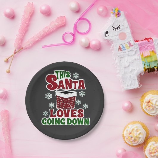 このサンタはクリスマスのクリスマスが大好いけなき ペーパープレート (パーティー)