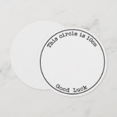 このサークルは10cm 幸運 面白い妊娠 招待状 (正面/裏面)