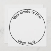 このサークルは10cm 幸運 面白い妊娠 招待状 (正面/裏面)