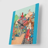 このサー来カスは行き当たりだ スクエア壁時計 (傾斜)