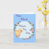 このシックなノートカード カード (黄色い花)