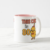 このシックは80かわいい&おもしろい誕生日 ツートーンマグカップ (正面右)