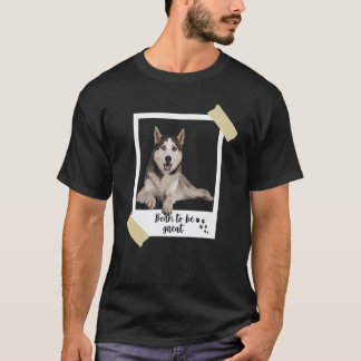 このシベリアンハスキーの犬と子犬が大好きで生まれました Tシャツ