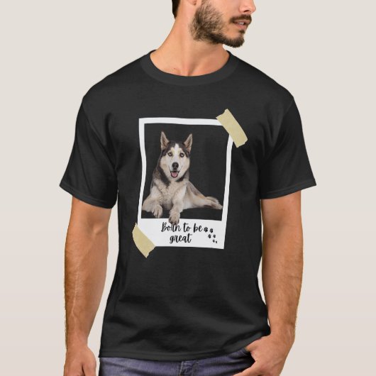 このシベリアンハスキーの犬と子犬が大好きで生まれました Tシャツ (正面)