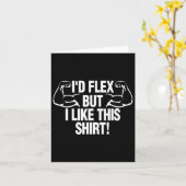 このシャツの体ビルダーがおもしろい好き カード (黄色い花)