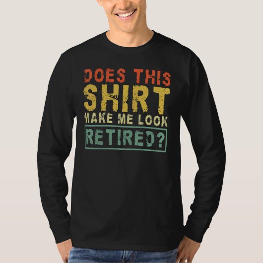 このシャツを着ると私は年寄りっぽく見えますか 年金生活者 Vin Tシャツ (正面)