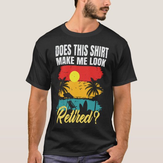 このシャツを着ると老けて見える？面白い退職記念 Tシャツ (正面)